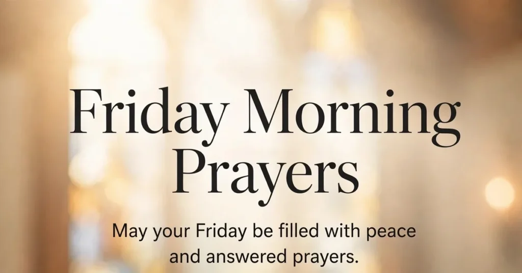 Good morning Friday blessings and prayer in soft window light
