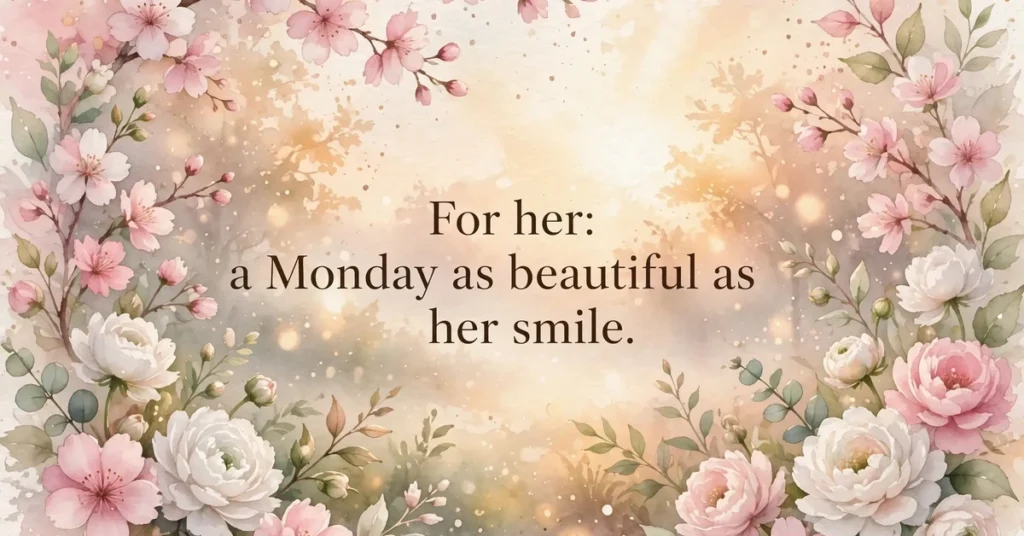Bouquet of fresh flowers, a beautiful Monday blessing for her.