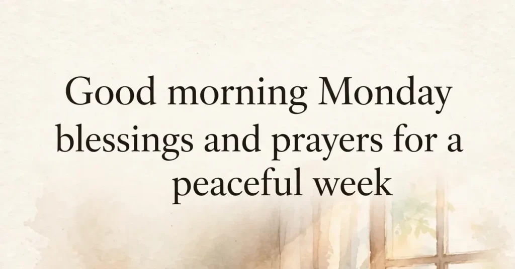 Good morning Monday blessings and prayers beside an open book.