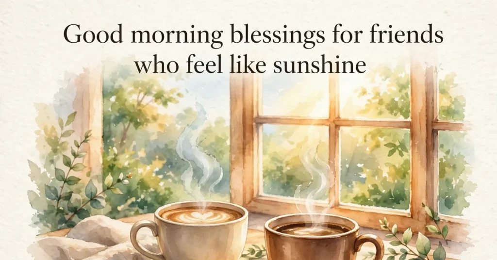 Two coffee cups on a table, perfect for sharing good morning blessings with a friend