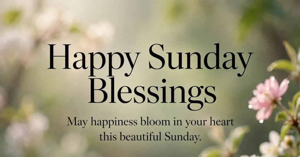 Good morning Sunday blessings among blooming garden flowers