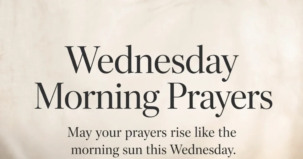 Good morning Wednesday blessings and prayer with folded hands and a wooden cross